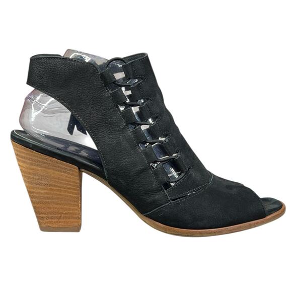 Paul Green Women’s Mindy Black Open Toe Block Heel Sandal Size 6.5 US 9 - Picture 1 of 13